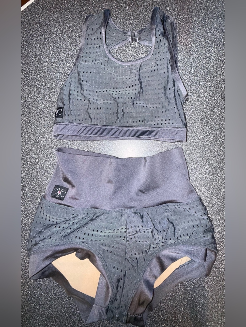 Kandi Kouture Dance 2 Piece Set Grey Size Adult X-Small